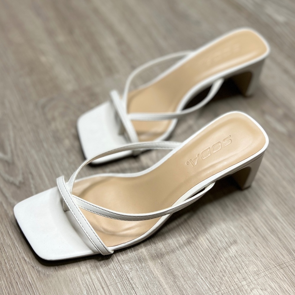 SODA Strappy Block Heels